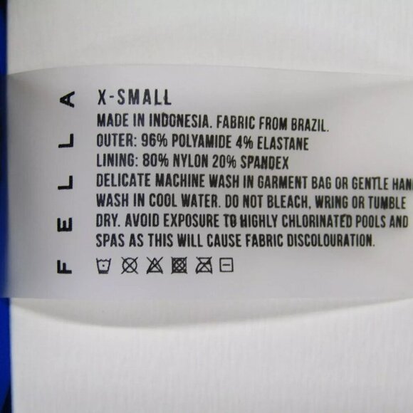 NEW - FELLA Women's Swimsuit Bikini Top Blue Size XS Casanova Textured Jersey - Picture 5 of 9